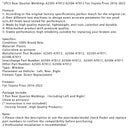 2PCS Rear Quarter Moldings 62505-47012 62506-47012 For Toyota Prius 2016-2022