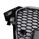 RS4 Style Front Bumper Grille Grill Fit Audi A4 S4 B8.5 2013-2016 w/ Quattro