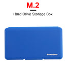 M2 Hard Drive Protection Box Storage Box Solid State Drive Box Shockproof Blue