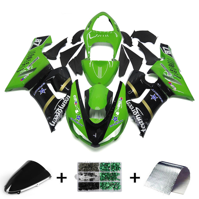 Amotopart Kawasaki ZX6R 636 2005-2006 Fairing Kit Bodywork Plastic ABS