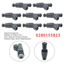 8Pcs Fuel Injector For BMW X5 E39 E38 E53 Land Rover Range Rover MK3 0280155823