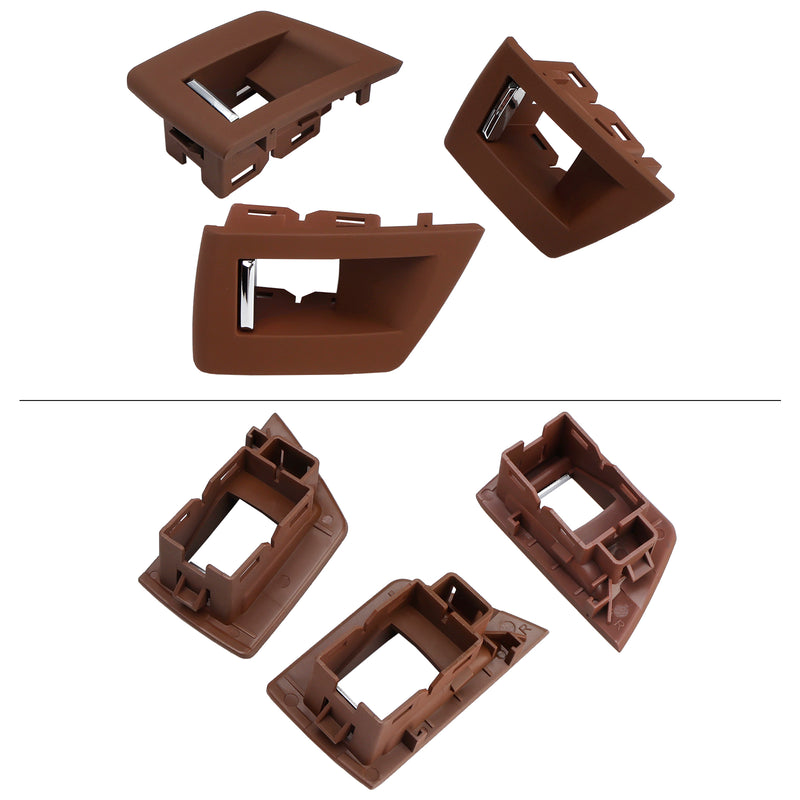 7x Red Brown Inner Door Panel Handle Pull Trim For BMW 5 Series F10 F11 10-16