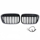2016-2019 Fit BMW X1 F48 F49 Gloss Black Front Kidney Grill Grille Dual Line