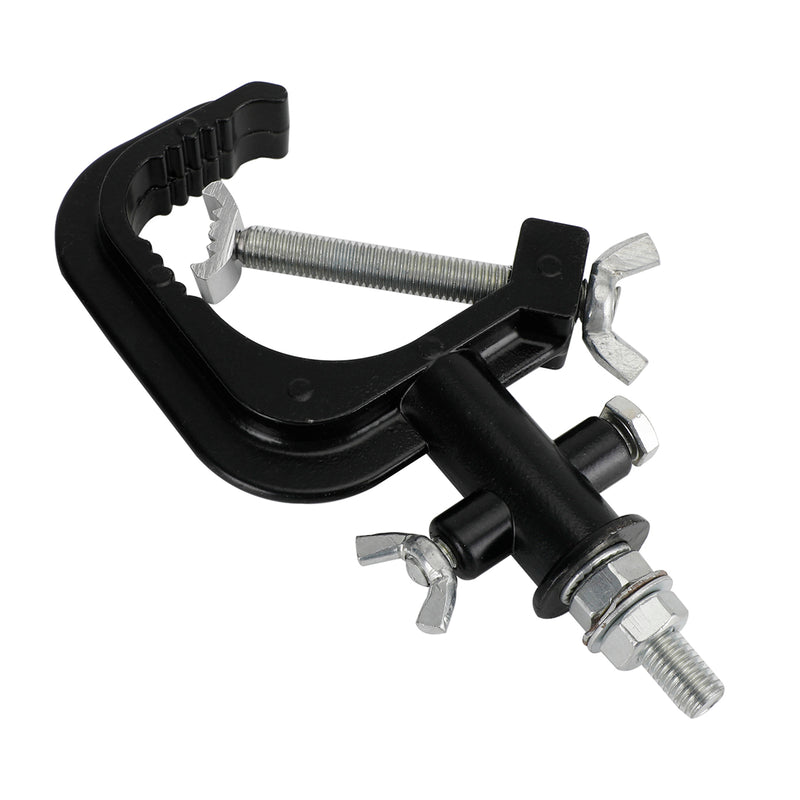 Black Aluminum Clamp Hangers For Stage Lighting Drop Prevention Stage Light