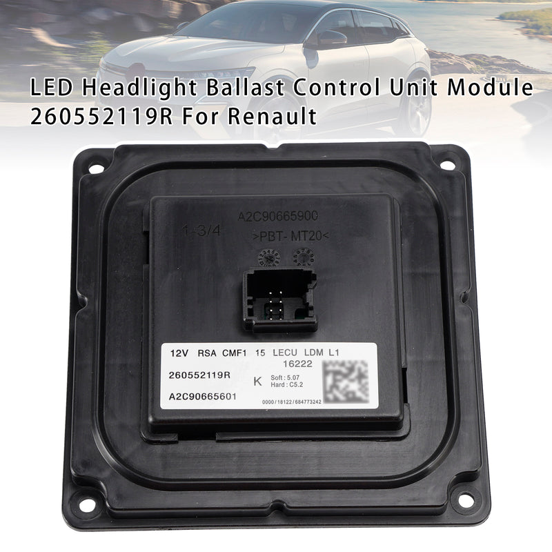 LED Headlight Ballast Control Unit Module 260552119R For Renault