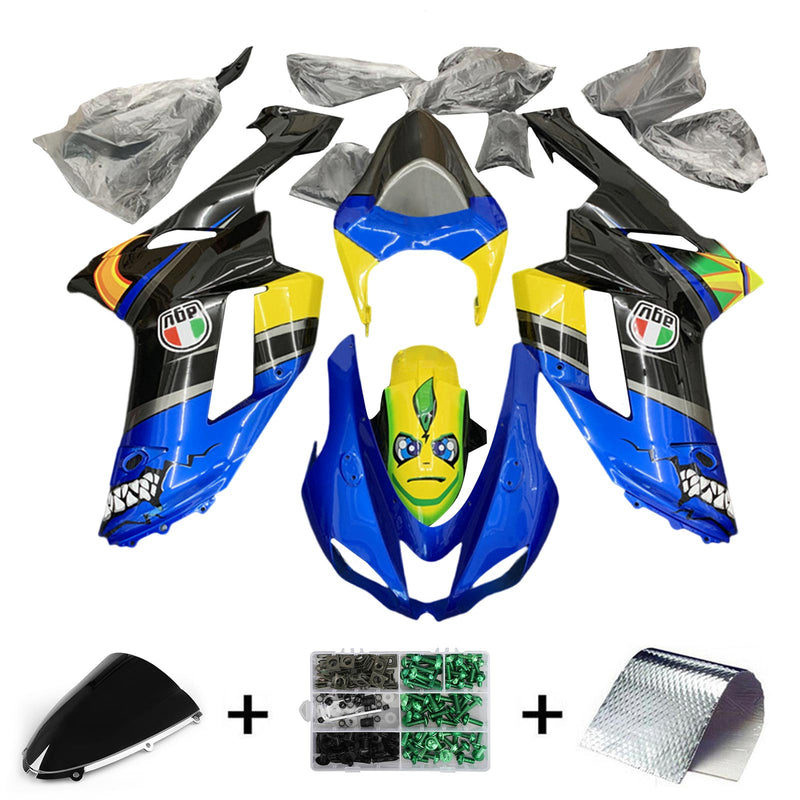 Amotopart Kawasaki ZX6R 636 2007-2008 Fairing Kit Bodywork Plastic ABS