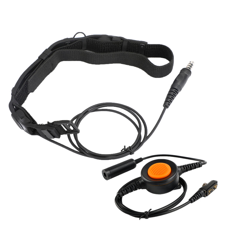 Tactical Throat Tube Mic 7.1mm Plug Headset For Hytera PD780/700/580/788/782/785