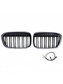 2016-2019 Fit BMW X1 F48 F49 Gloss Black Front Kidney Grill Grille Dual Line