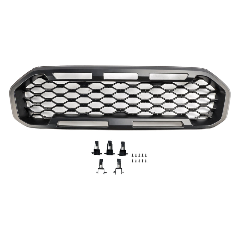 Front Bumper Grill Grille Fit Ford Ranger T8 2019-2023 Black