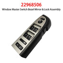 Window Master Switch Bezel Mirror & Lock Assembly 22968506 for Chevrolet 10-13