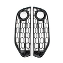 Front Bumper Honeycomb Fog Grille Cover For Audi A4 Allroad B8 2010-2015 Black