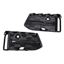 2PCS Front Bumper Fog Light Grille Trim Fit Audi A6L C8PA 2023+ Black Chrome
