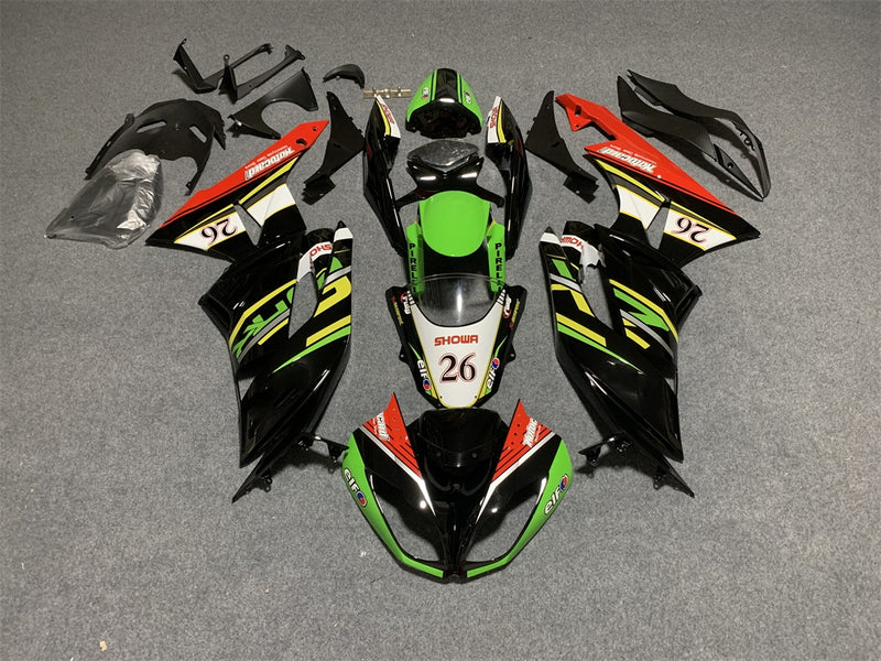 Amotopart Kawasaki ZX6R 636 2009-2012 Fairing Kit Bodywork Plastic ABS