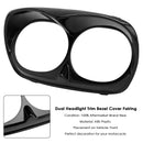 Dual Headlight Trim Bezel Cover Fairing For Road Glide 1998-2013