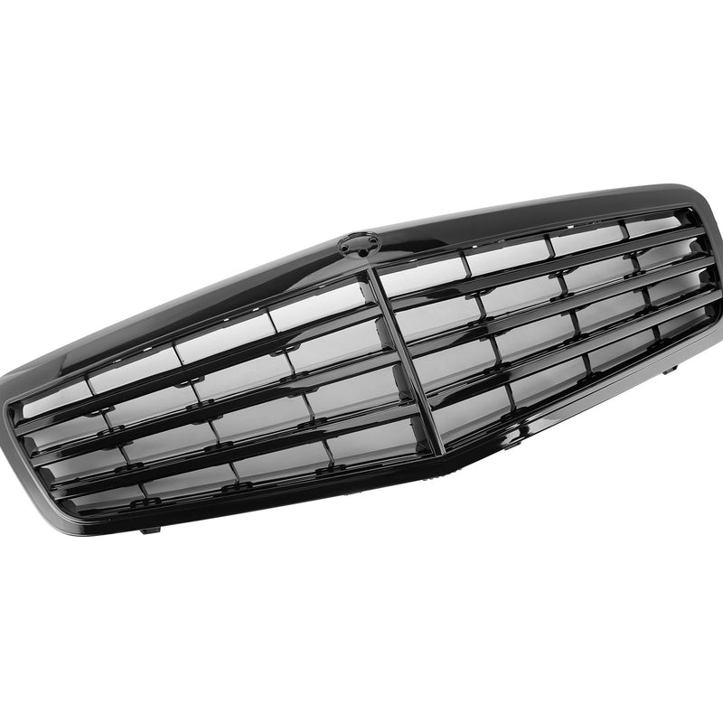 Black Front Grille Grill Fit Mercedes-Benz E Class W212 E350 E550 2010-2013