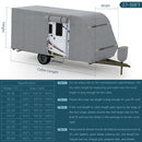 5 Layers Camper Cover 27'-30' Travel Trailer RV Cover Windproof Extra Thick  with Adhesive Repair Patches