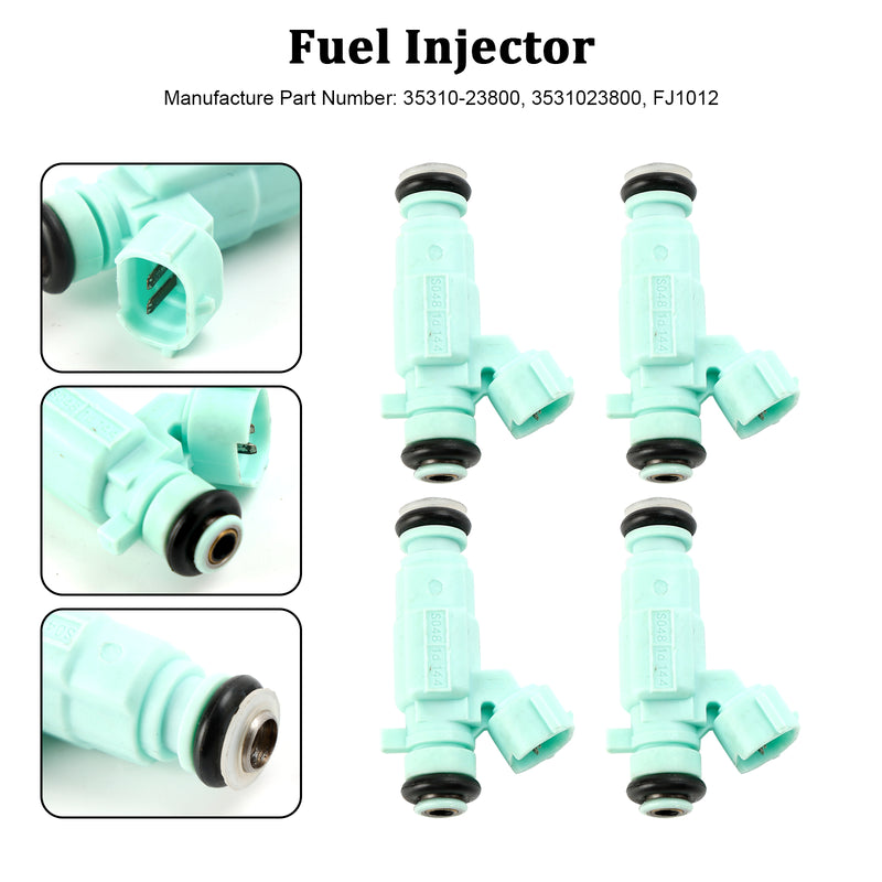 4PCS Fuel Injector 35310-23800 Fit Hyundai Elantra 2008-2010 Fit Kia Soul