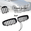 2013-2019 Fit BMW 3 Series F34 GT Dual Slat Front Bumper Grille Gloss Black
