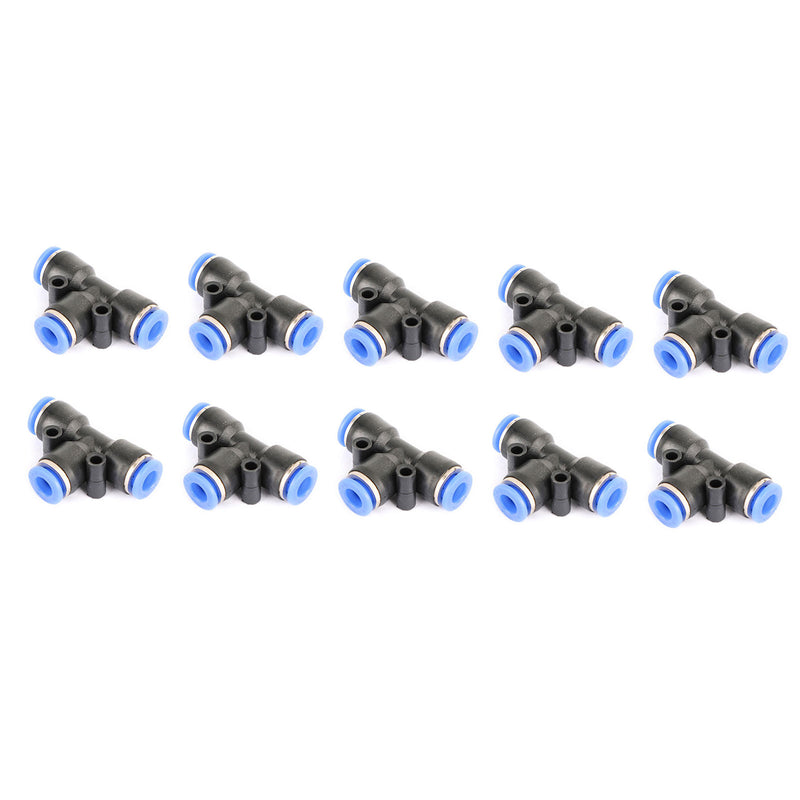 10PCS Pneumatic Air Quick Push to Connect Fitting 6 mm OD "T" Tee Tube 6mm