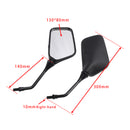 Pair Black Mirrors For Suzuki GS400 GS450 GS500 GS550 GS850 GS1000 GS1100 GS1150
