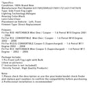 1 Pcs Front Bumper Left Fog Light For Mini Cooper One R50 R52 R53 63176925049