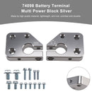 74098 Battery Terminal Multi Power Block Silver