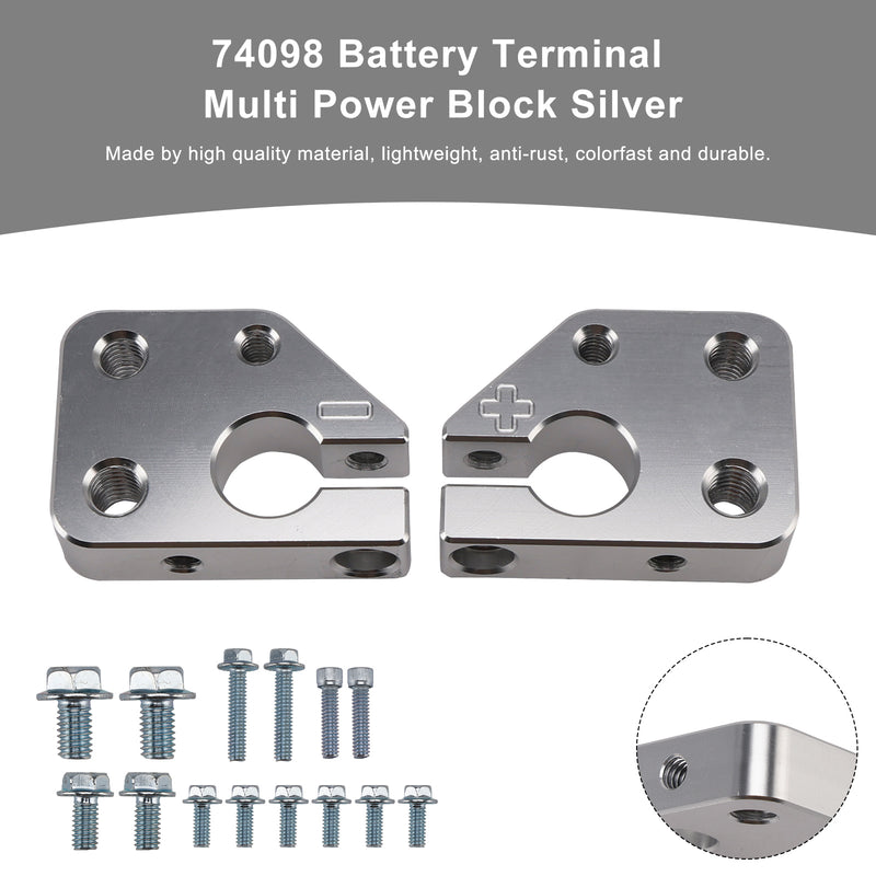 74098 Battery Terminal Multi Power Block Silver