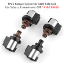 4PCS Torque Converter AWD Solenoid For Subaru Lineartronic CVT TR580 TR690