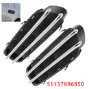 Pair Wing Fender Grille Cover Panel For BMW 5 Series E39 E60 E61 M5 51137896850