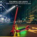 8.5" Electric Scooter for Adult Folding Electric Scooter with 350W Motor 21 MPH Max Speed 25 Miles Long-Range and Deck Lights Red