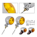 #D20 Motorcycle Spotlight Headlight Fog Beam Chrome Fit For Motorcycle Scooter