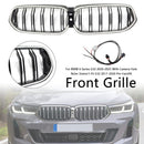Double Slat Black Front Kidney Grill Grille Fit BMW 6 Series G32 2020-2025