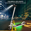 8.5" Electric Scooter for Adult Folding Electric Scooter with 350W Motor 21 MPH Max Speed 25 Miles Long-Range and Deck Lights White