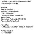 Throttle Body MD338428 For Mitsubishi Galant 1997-2006 2.0L 2WD FWD