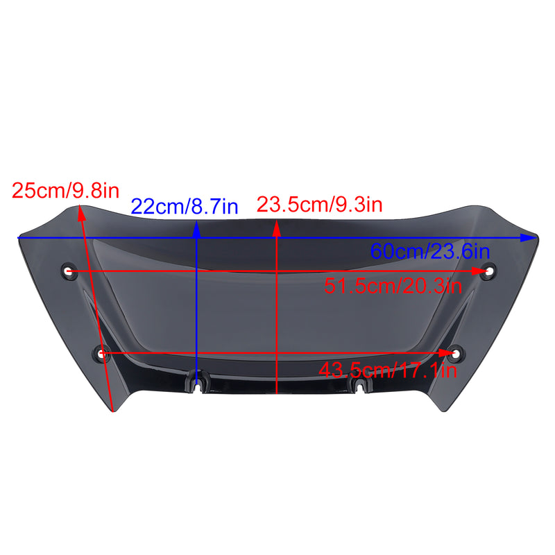 9" Windshield WindScreen fit for Touring Street Glide CVO 117 121 2023-2024