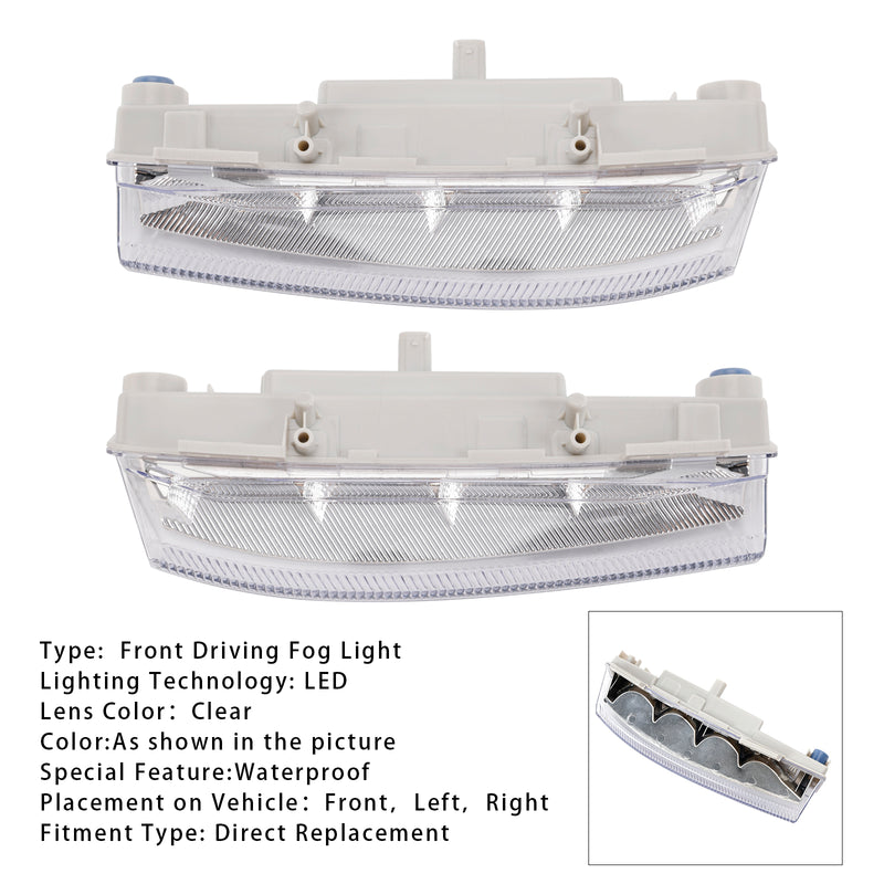 Pair LED Daytime Running Fog Lights  For Mercedes Benz W204 S204 W212 2007-2014