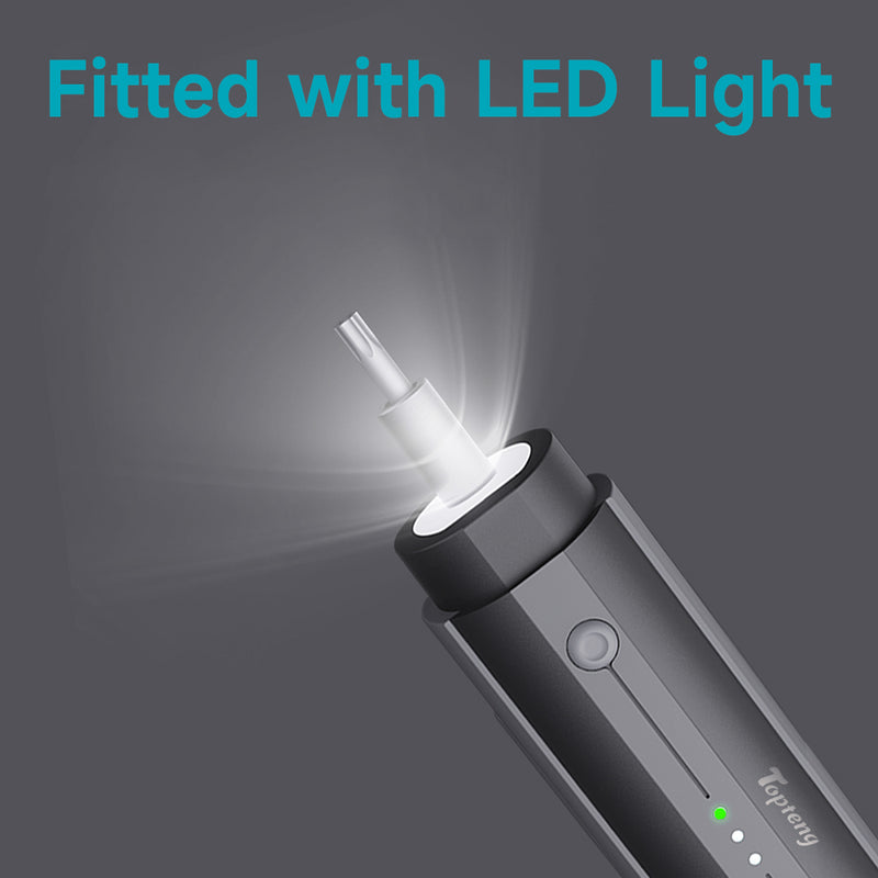 220RPM 38-in-1 Multi-Function 3.6V Electric Screwdriver Set 2000mAh Li-Ion Battery with Charging Base and LED Lighting 4N.m Torque Repair Tool for Electronics Phone Camera Laptop Watch