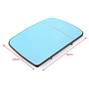 Blue Heated Left&Right Driver Side Wing Mirror Glass For BMW X5 E53 1998-2006