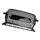 Chrome/Black Front Honeycomb Bumper Grille Grill Fit Audi Q5 2013-2017