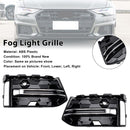 2PCS Front Bumper Fog Light Grille Trim Fit Audi A6L C8PA 2023+ Black Chrome