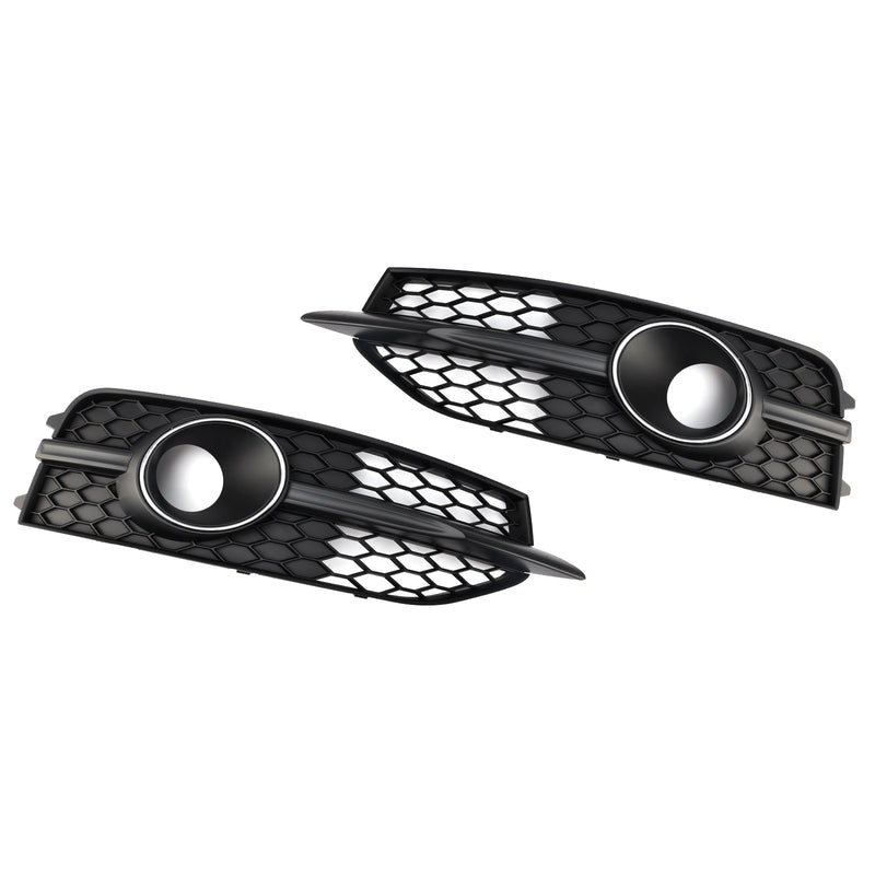 Black Front Bumper Fog Light Grille Cover Bezel Fit Audi A7 S-Line S7 2012-2015