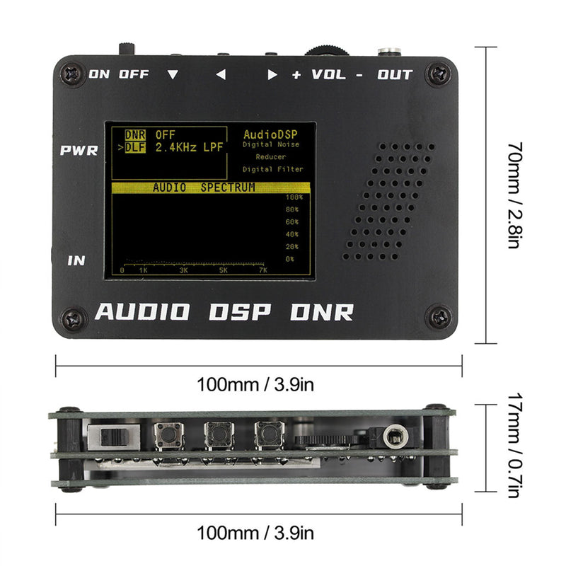 Audio DSP Noise Reductioner DNR Digital Filter SSB radio YAESU ICOM + Speaker