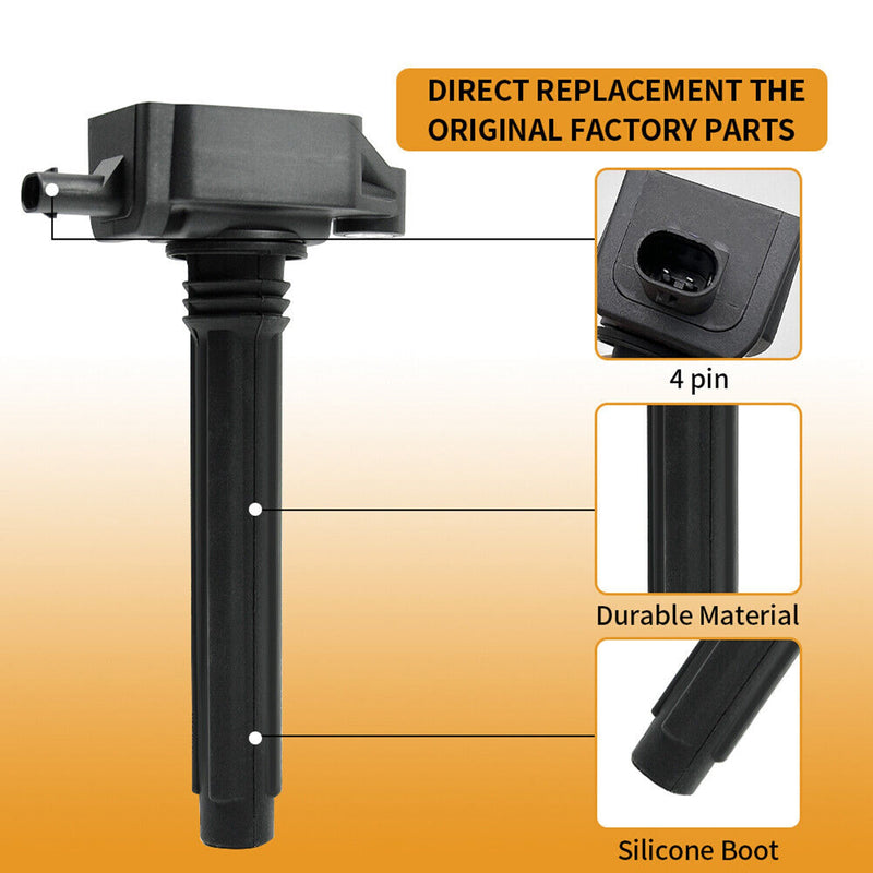 2012-2015 Ram C/V 3.6L V6 6pcs Ignition Coil +Spark Plug UF648 5149168AH