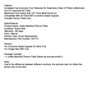 5.9L Intake Manifold Plenum Plate 24V 551714 Fit Dodge Ram Cummins 6BT Diesel