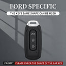 Aluminum Alloy TPU Black Car Key Case Cover With Buckle For Ford