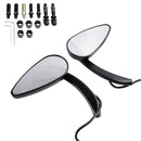 Aluminum Black Custom LED Turn Signal Mirrors For Touring Softail Dyna Rocker