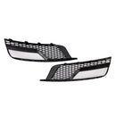 Gloss Black Front Fog Light Grill Covers Fit Audi A3 8V Sedan 2013-2016