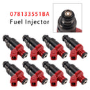 8Pcs Fuel Injector For Volkswagen Passat 2.8L Audi Skoda Superb 078133551BA