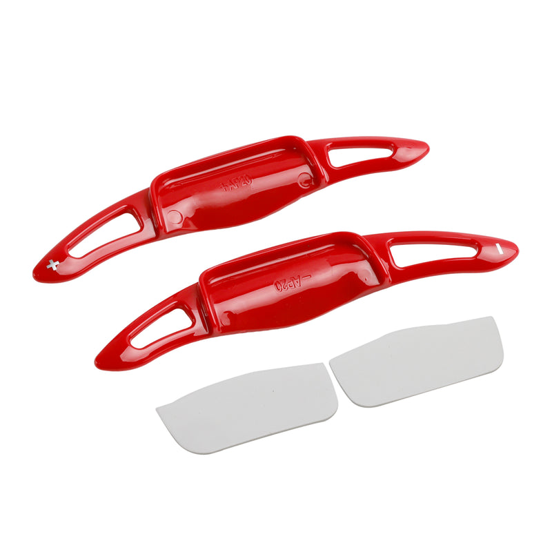2PCS Red Steering Wheel Paddle Shifter Extension Fit Toyota Camry Avalon Corolla