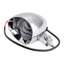Motorcycle Beam Headlight Fog Lamp Custom Chrome Fits For Racer Bobber Chopper